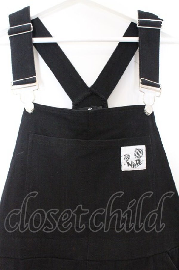 画像2: NieR Clothing / オーバーオール F ブラック O-26-03-27-052-PU-OP-OW-OS (2)