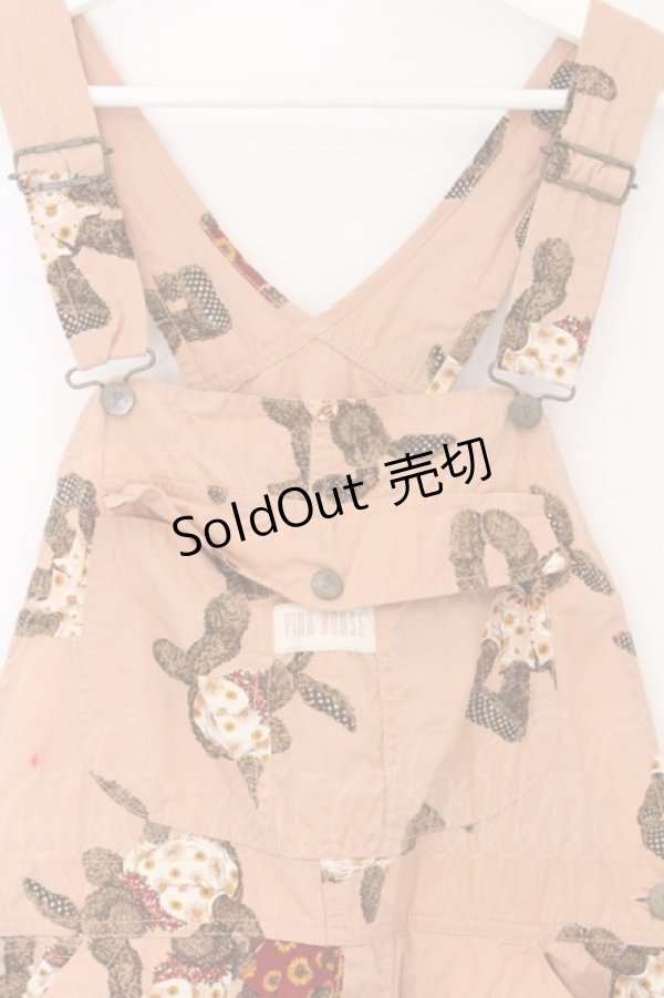 画像2: PINK HOUSE / うさぎ柄サロペットパンツ  ピBク O-26-03-27-053-LO-OP-IG-OS (2)