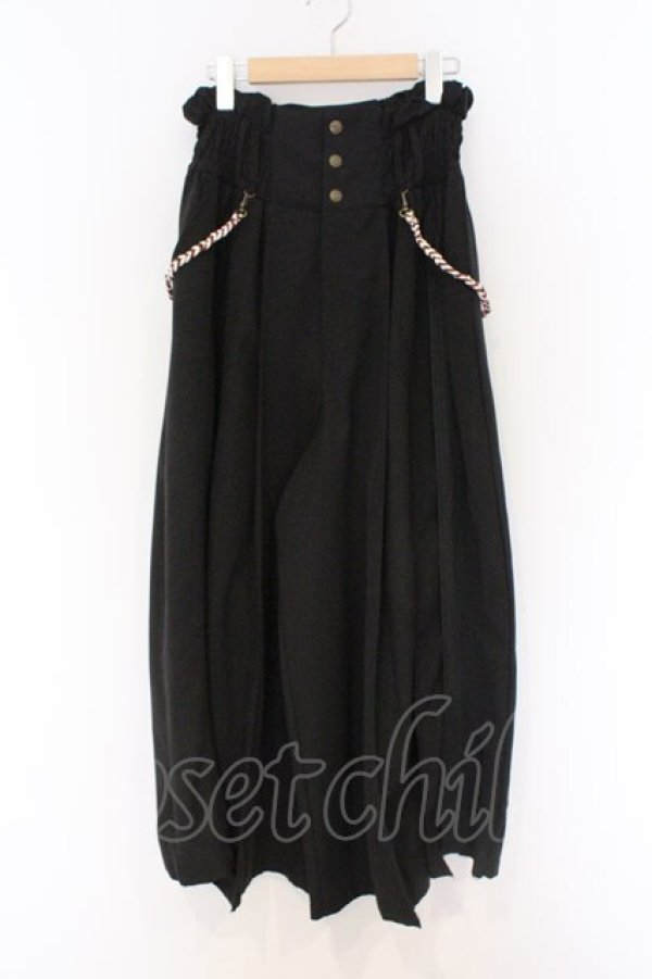 画像1: Ozz oneste / 袴ワイドパンツ  ブラック O-26-03-27-006-OO-OP-OW-OS (1)