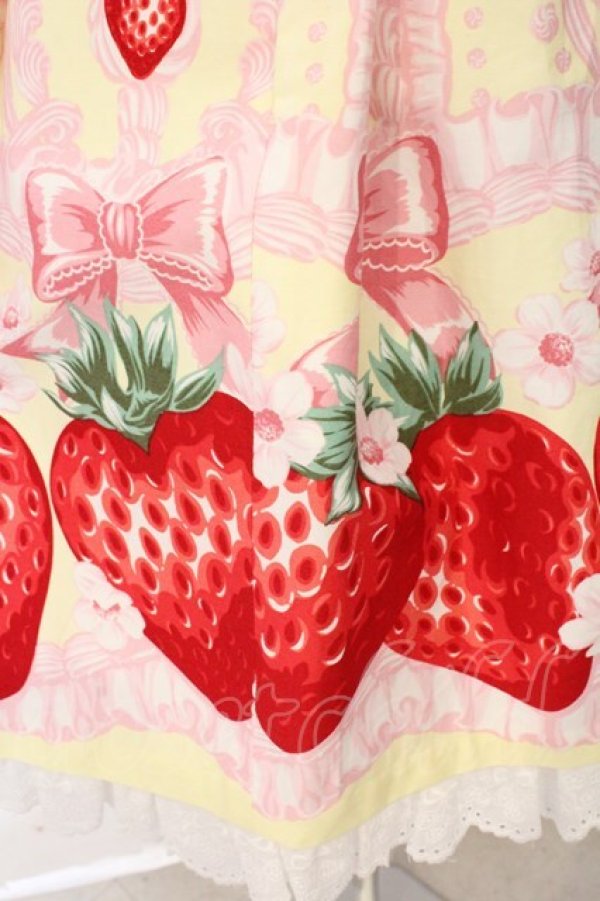 画像5: Angelic Pretty / Decoration Strawberry スカート  イエロー O-26-03-27-055-AP-SK-IG-OS (5)