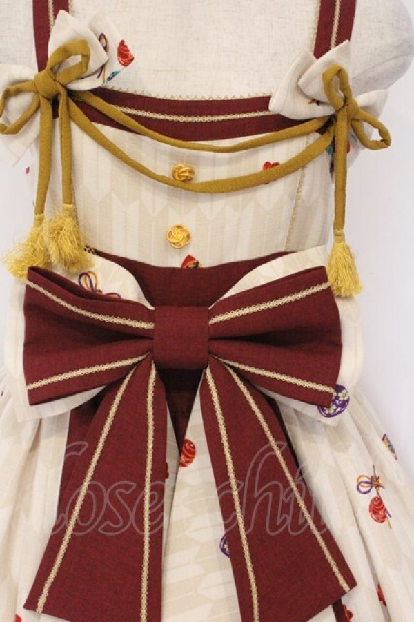 画像2: metamorphose / 春告げ鳥の恋うららプリーツジャンパースカート  えんじ×ワイン O-26-03-27-056-ME-OP-IG-OS (2)