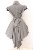 画像4: MARBLE / ゴシック調タイ付きドレープジャケットワンピース  グレー×ブラック O-26-03-27-057-GO-OP-IG-OS (4)