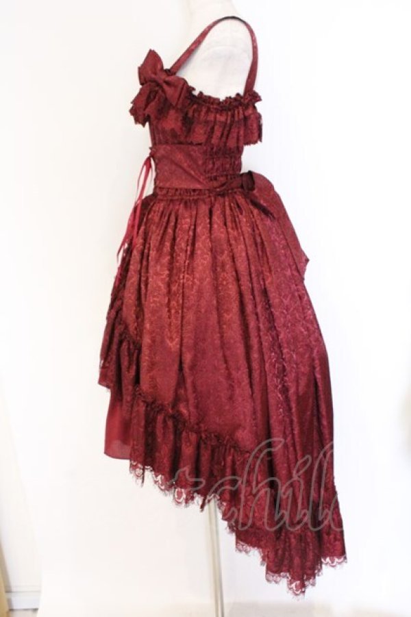 画像4: ATELIER PIERROT / Mystique Jacquard ジャンパースカート  ボルドー O-26-03-27-059-EL-OP-IG-OS (4)