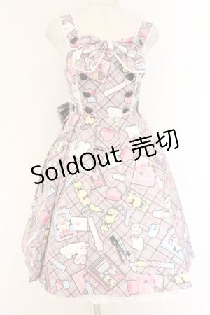 画像: Angelic Pretty / Fancy Stationeryジャンパースカート  クロ O-26-03-27-060-AP-OP-IG-OS