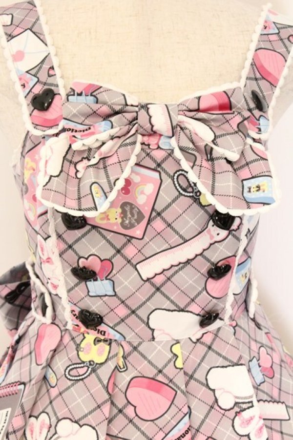 画像2: Angelic Pretty / Fancy Stationeryジャンパースカート  クロ O-26-03-27-060-AP-OP-IG-OS (2)