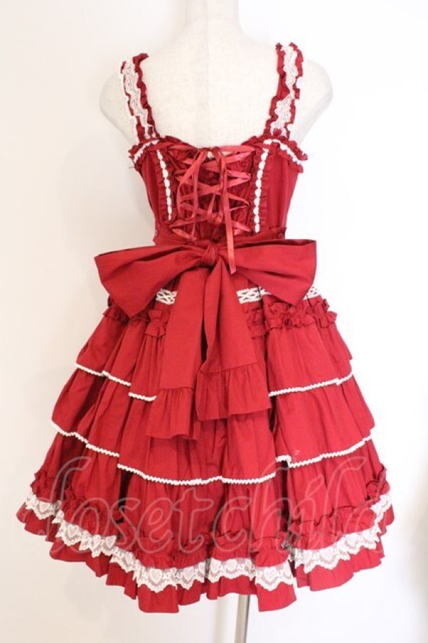 画像4: Angelic Pretty / Prettyフリルジャンパースカート  アカ O-26-03-27-061-AP-OP-IG-OS (4)