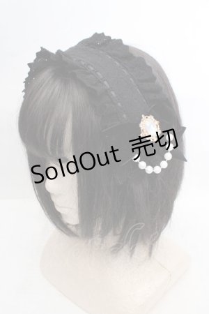 画像: Triple fortune / 刺繍ヘッドドレス  ブラック O-26-03-27-1032-EL-AC-OW-OS