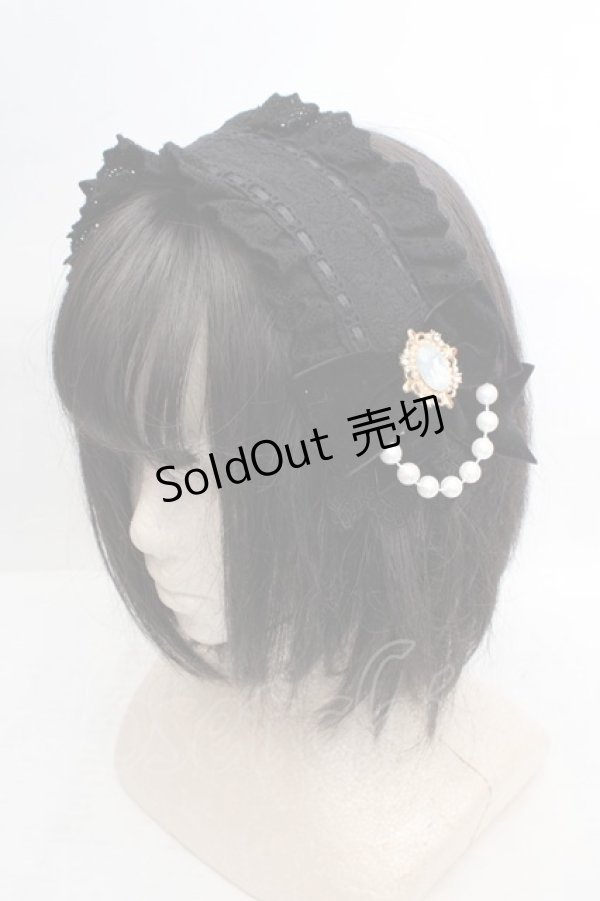 画像1: Triple fortune / 刺繍ヘッドドレス  ブラック O-26-03-27-1032-EL-AC-OW-OS (1)