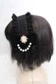 画像2: Triple fortune / 刺繍ヘッドドレス  ブラック O-26-03-27-1032-EL-AC-OW-OS (2)