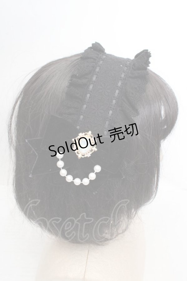 画像3: Triple fortune / 刺繍ヘッドドレス  ブラック O-26-03-27-1032-EL-AC-OW-OS (3)