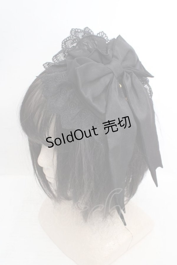 画像1: Magical Holic / クロスチャーム円形クリップヘッドドレス  ブラック O-26-03-27-1033-LO-AC-OW-OS (1)