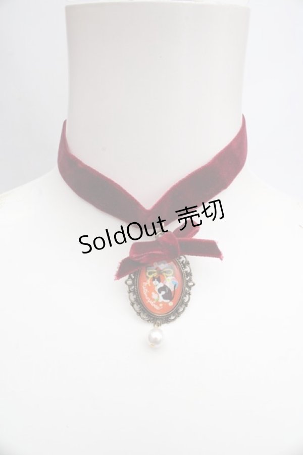 画像1: metamorphose / まどろみチョーカー  ワイン O-26-03-27-1035-ME-AC-OW-OS (1)