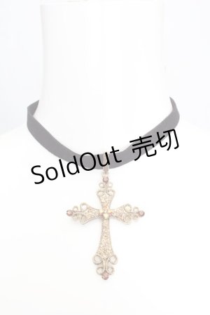 画像: metamorphose / クロスチョーカー  ゴールド O-26-03-27-1037-ME-AC-OW-OS