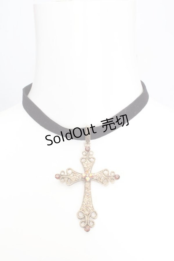 画像1: metamorphose / クロスチョーカー  ゴールド O-26-03-27-1037-ME-AC-OW-OS (1)