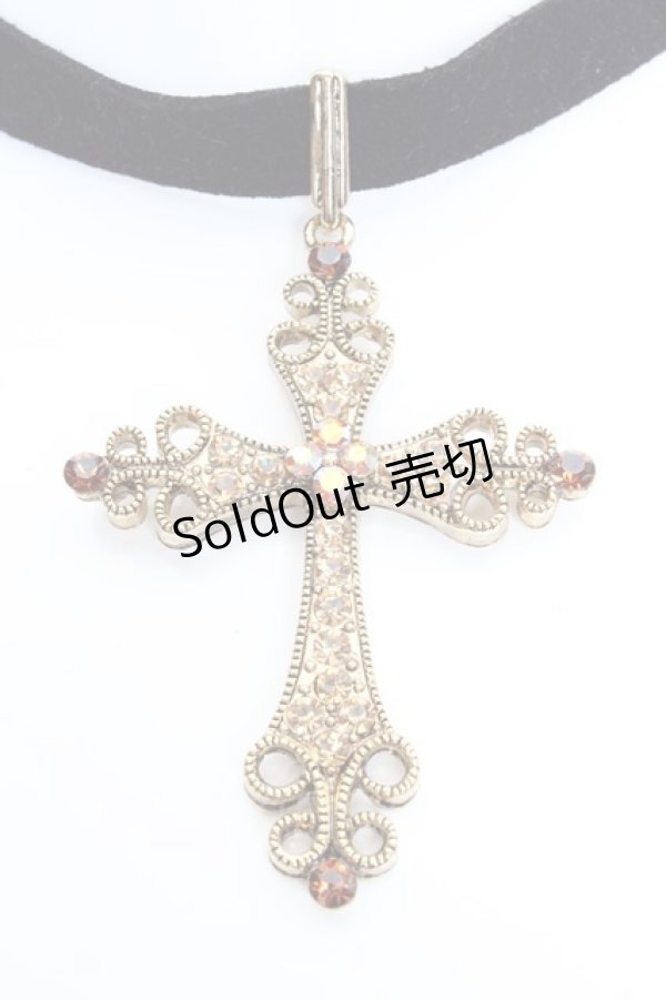 画像2: metamorphose / クロスチョーカー  ゴールド O-26-03-27-1037-ME-AC-OW-OS (2)