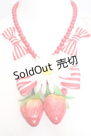 画像: metamorphose / いちごネックレス  アカ系 O-26-03-27-1039-ME-AC-OW-OS