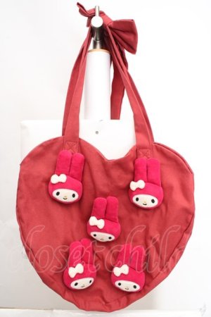 画像: merry jenny / My Melody heart tote bag  アカ O-26-03-27-1005-LO-BG-IG-OS