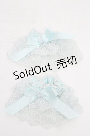 画像: metamorphose / バラ付レースカフス  サックス O-26-03-27-1060-ME-ZA-OW-OS