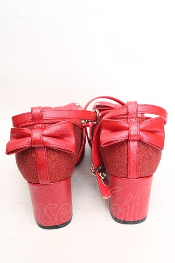 画像3: Angelic Pretty / グリッター宝石リボンシューズ M アカ O-26-03-27-1011-AP-SH-IG-OS (3)