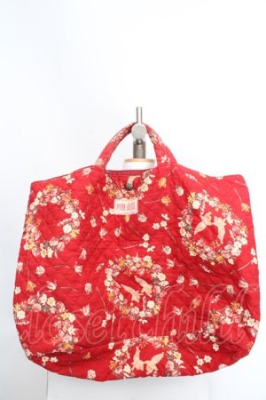 画像: PINK HOUSE / 天使リース柄キルティングバッグ  アカ O-26-03-27-1012-LO-BG-OW-OS