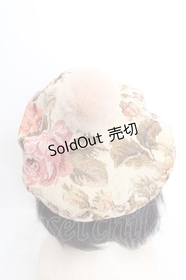 画像3: Kurumi Collaboration / ノエル・ド・メモワール　ベレー帽  ベージュ O-26-03-27-1017-GO-AC-IG-OS (3)