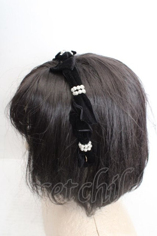 画像2: m petit by misako / AM*NIPLカチューシャ  クロ O-26-03-27-1019-LO-AC-IG-OS (2)