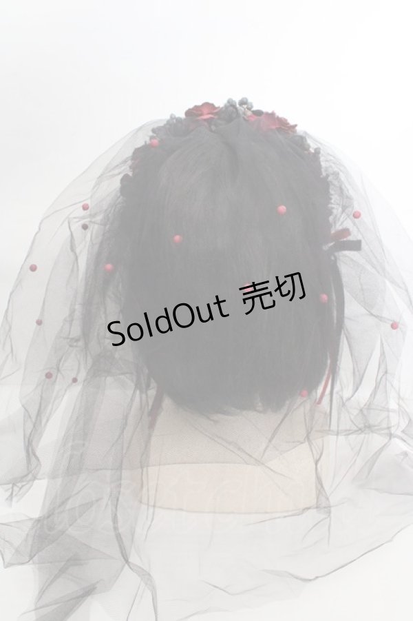 画像3: Atelier Beatrice / ヴェールカチューシャ  クロ×アカ O-26-03-27-1023-GO-AC-IG-OS (3)