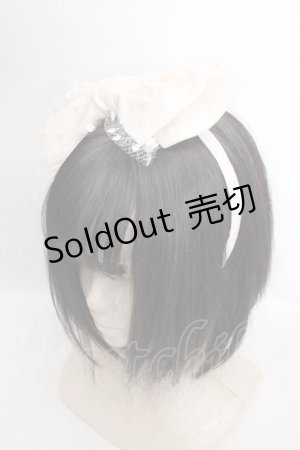 画像: Melody BasKet / Dollyリボンカチューシャ  アイボリー（ピンク寄り） O-26-03-27-1025-LO-AC-OW-OS