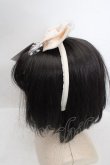 画像2: Melody BasKet / Dollyリボンカチューシャ  アイボリー（ピンク寄り） O-26-03-27-1025-LO-AC-OW-OS (2)