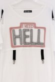 画像2: HELL CAT PUNKS / I NEED HELL オープンショルダーTシャツワンピース  ホワイト O-26-03-27-001-PU-TO-OW-OS (2)