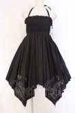 画像1: BPN / ハート刺繍シャーリングワンピース M ブラック O-26-03-27-063-GO-OP-OW-OS (1)
