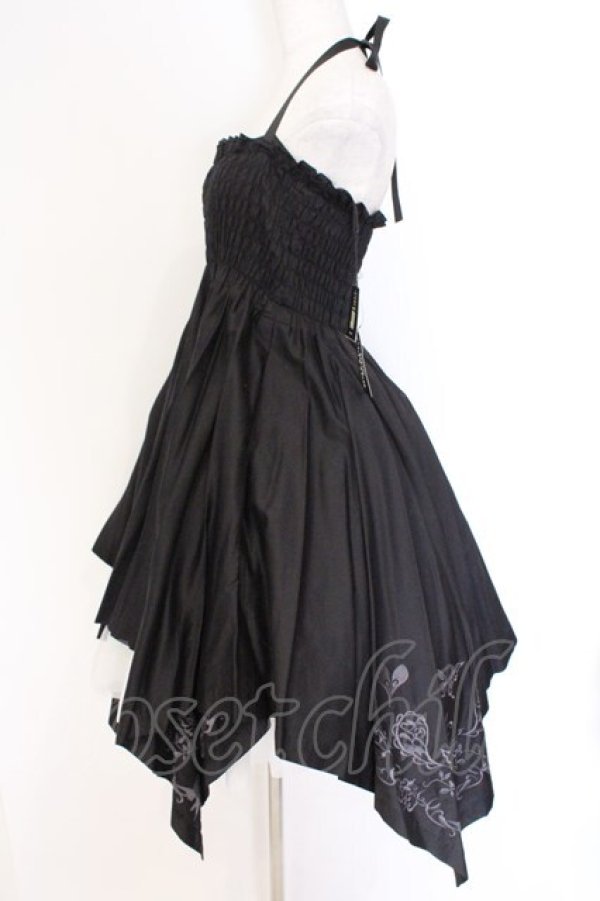 画像3: BPN / ハート刺繍シャーリングワンピース M ブラック O-26-03-27-063-GO-OP-OW-OS (3)