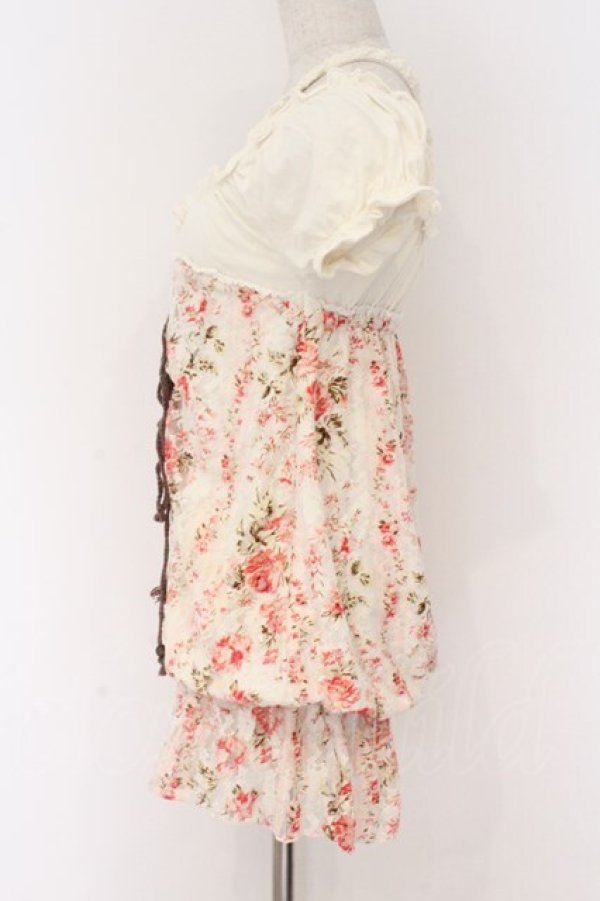 画像3: LIZ LISA / フラワーレースホルターミニワンピース F ピンクｘシロ O-26-03-27-065-LO-OP-YM-OS (3)