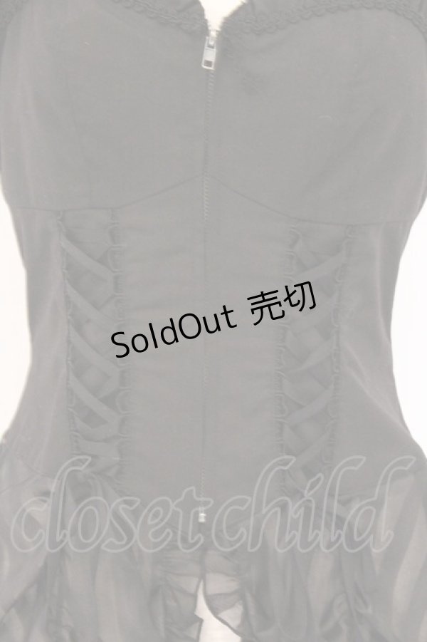 画像2: BPN / ストライプシフォンビスチェワンピース M ブラック O-26-03-27-066-GO-TO-OW-OS (2)