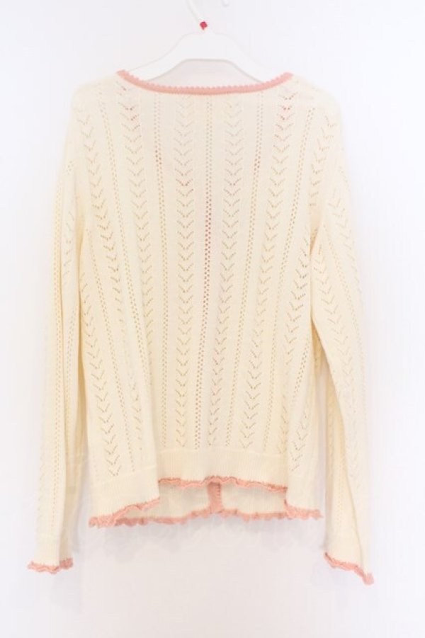 画像3: PINK HOUSE / 苺モチーフ使いカーディガン  オフシロ×ピンク O-26-03-27-009-LO-TO-IG-OS (3)