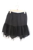 画像1: ALGONQUINS / インナーチュールスカート F ブラック O-26-03-27-012-AL-SK-IG-OS (1)