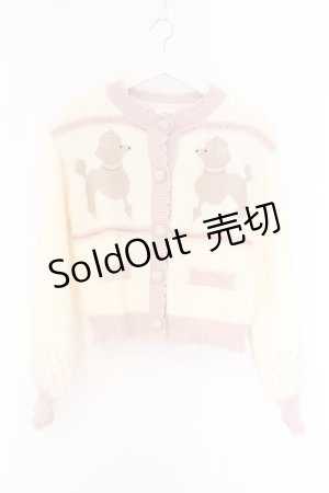 画像: merry jenny / poodleニットカーディガン  オフシロ×ピンク O-26-03-27-013-LO-TO-IG-OS