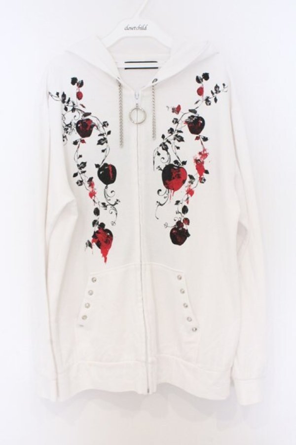 画像1: SEX POT ReVeNGe / アップルptZIPパーカー  ホワイト O-26-03-27-002-SP-TO-OW-OS (1)