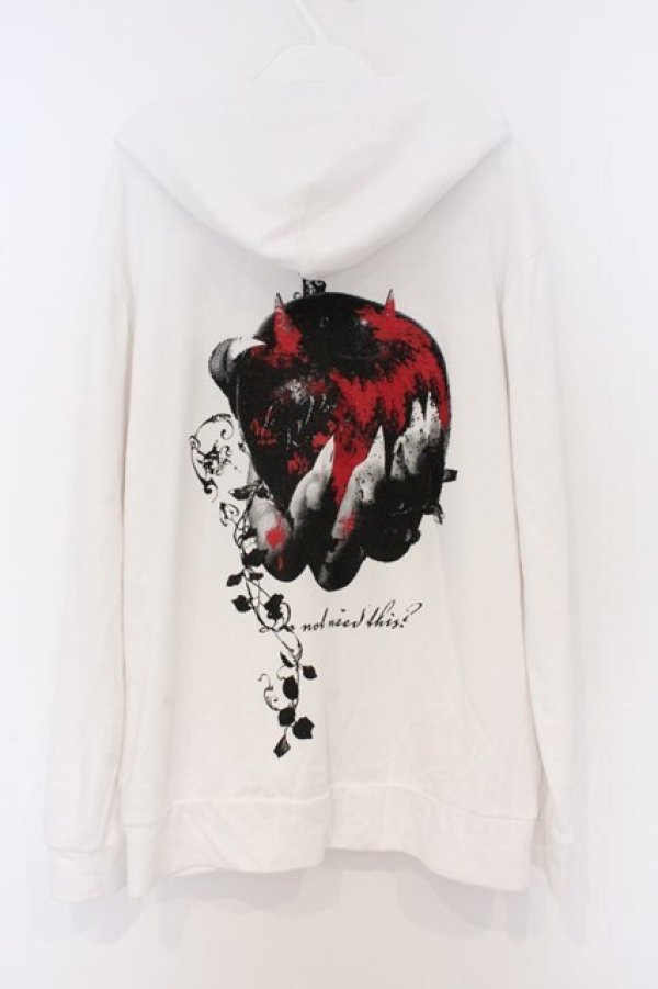 画像3: SEX POT ReVeNGe / アップルptZIPパーカー  ホワイト O-26-03-27-002-SP-TO-OW-OS (3)