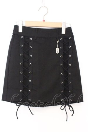 画像: NieR Clothing / DOUBLE BELT BRAID BLACK SKIRT【ロゴチャーム付き】 スカート  ブラック O-26-03-27-022-PU-SK-IG-OS