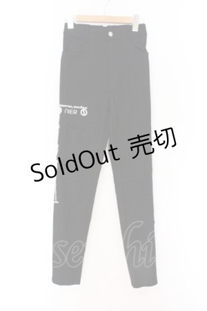 画像: NieR Clothing / サイドレースアップパンツ  ブラック チェーンレースアップ O-26-03-27-023-PU-PA-IG-OS