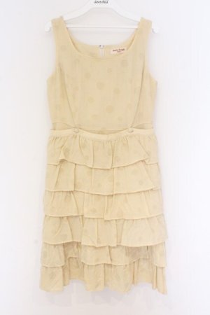 画像: Emily Temple cute / ドットウールワンピース  生成り O-26-03-27-025-ET-OP-IG-OS