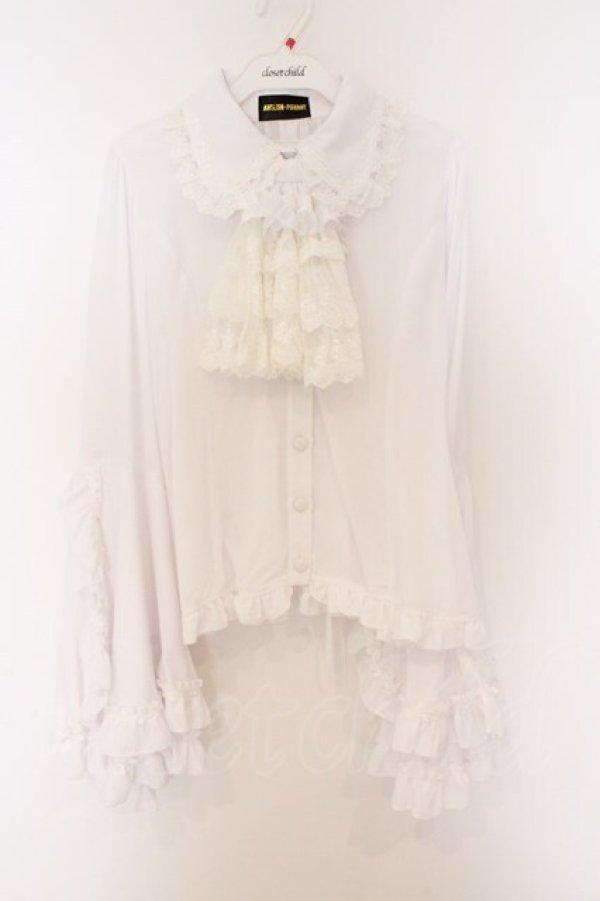 画像1: ATELIER PIERROT / ルイーズ ジャボタイ ブラウス  ホワイト O-26-03-27-026-EL-BL-IG-OS (1)
