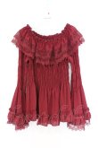 画像1: ATELIER PIERROT / Shirring princess sleeve blouse  ワイン O-26-03-27-027-EL-BL-IG-OS (1)