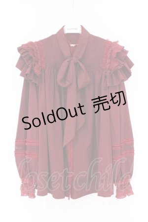 画像: 星箱works / 七色ワルツフリルブラウス  アカ O-26-03-27-028-PU-BL-IG-OS