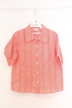 画像: LEBECCA boutique / 太陽が射すチェックブラウス F アカ O-26-03-27-032-EL-BL-OW-OS