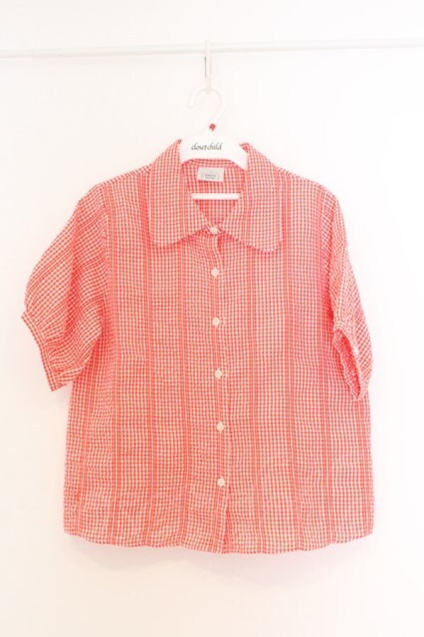 画像1: LEBECCA boutique / 太陽が射すチェックブラウス F アカ O-26-03-27-032-EL-BL-OW-OS (1)