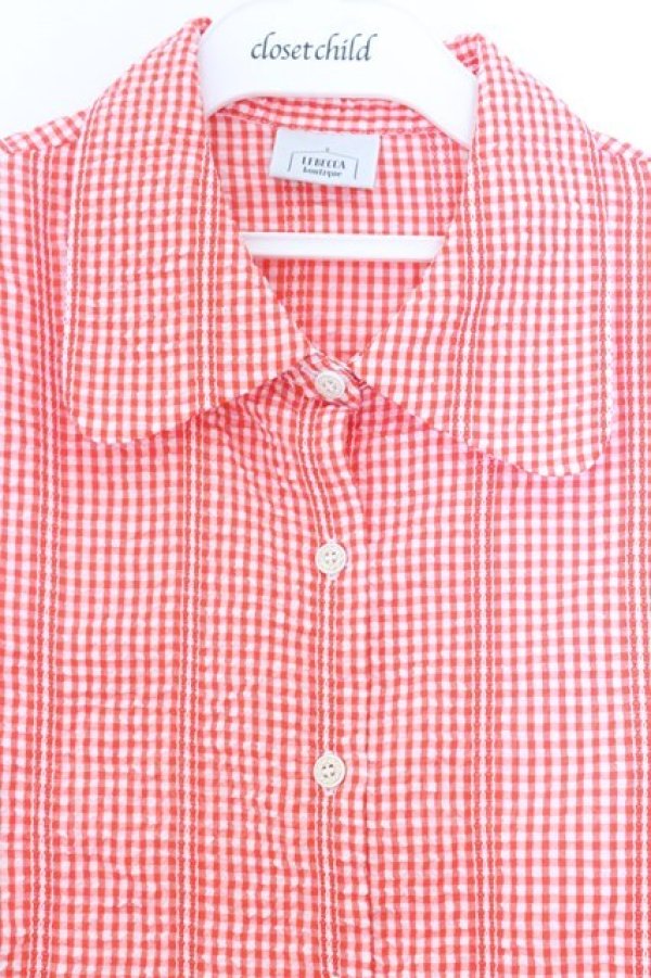 画像2: LEBECCA boutique / 太陽が射すチェックブラウス F アカ O-26-03-27-032-EL-BL-OW-OS (2)