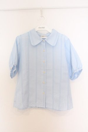 画像: LEBECCA boutique / 太陽が射すチェックブラウス F サックス O-26-03-27-033-EL-BL-OW-OS