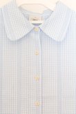画像2: LEBECCA boutique / 太陽が射すチェックブラウス F サックス O-26-03-27-033-EL-BL-OW-OS (2)